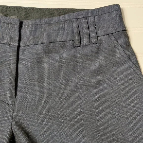 Express Design Studio Medium Rise Dark plaid  wide leg Trouser 4 - Picture 6 of 7